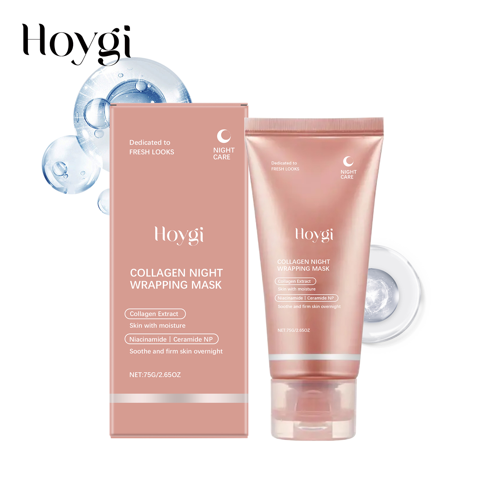 Ceramide Moisturizer - Ночная коллагеновая маска 75г: Укрепляющая, увлажняющая,