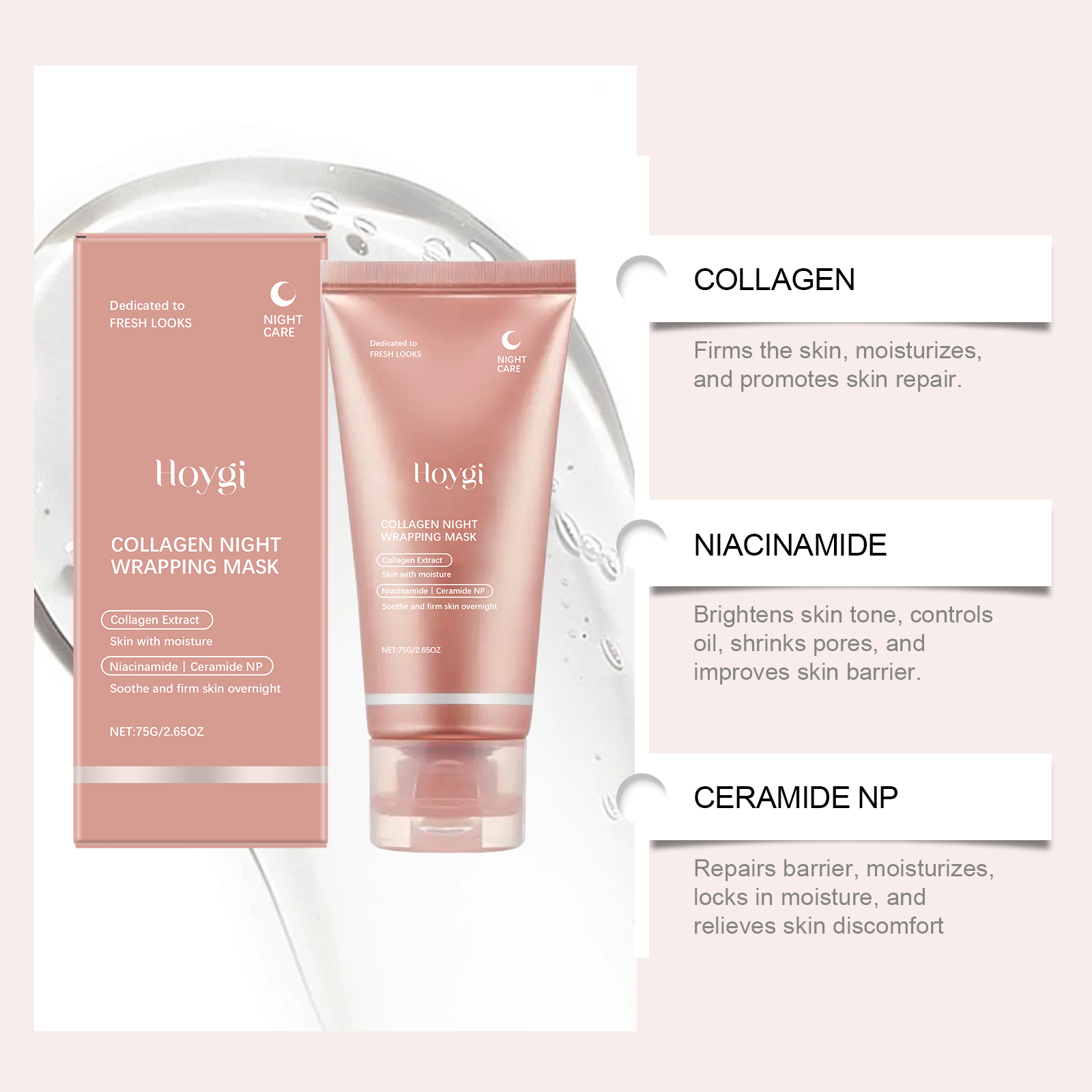 Ночная коллагеновая маска 75г: – обзор и цена Ceramide Moisturizer