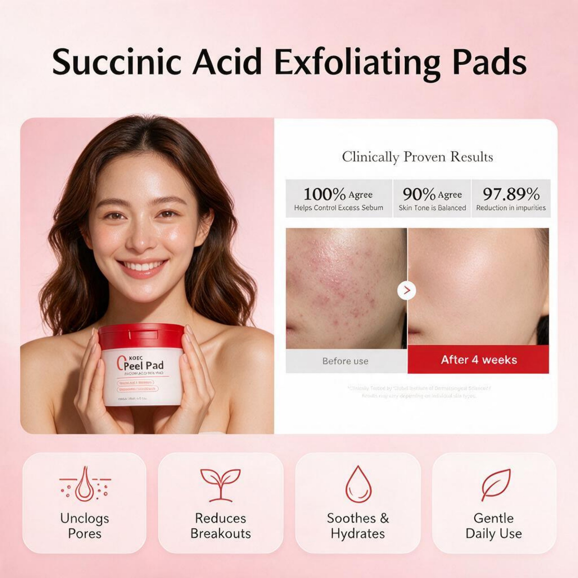 Новые пэды-тоники для лица с к – обзор и цена Skincare Non Comedogenic
